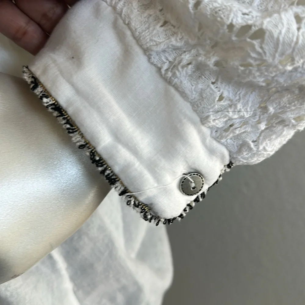 POL Enchanting Escapes Button Up In Ivory - Picture 6 of 11